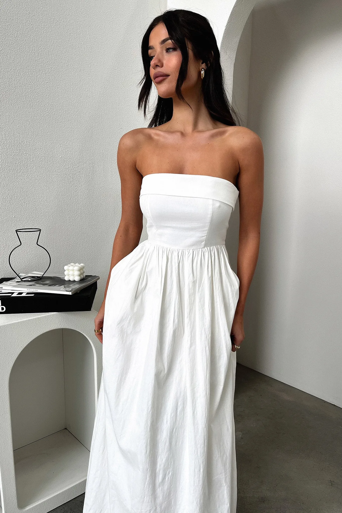 Cornell Maxi Dress - White sold by Thats So Fetch product image thumbnail 2