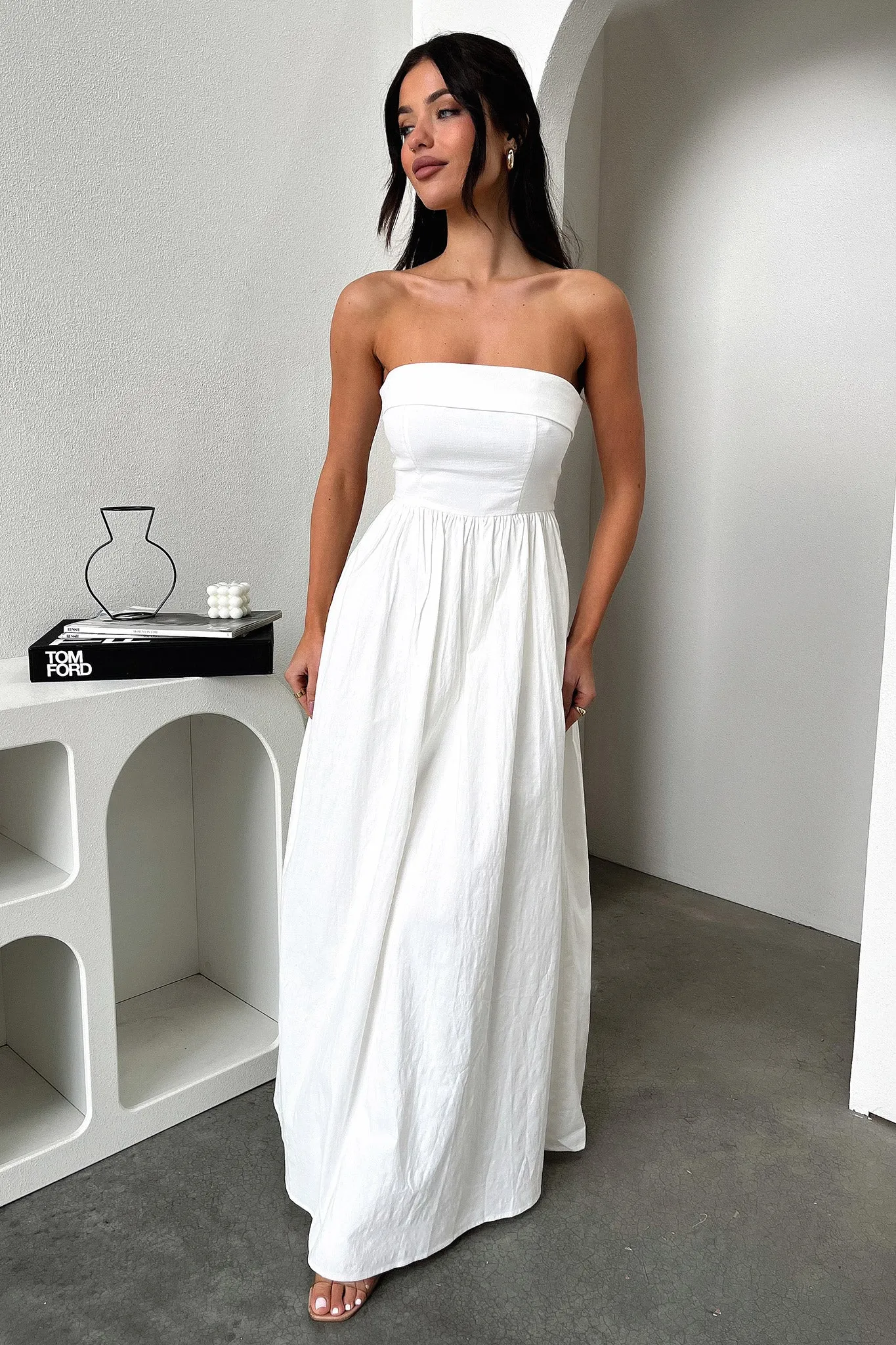Cornell Maxi Dress - White sold by Thats So Fetch product image thumbnail 3
