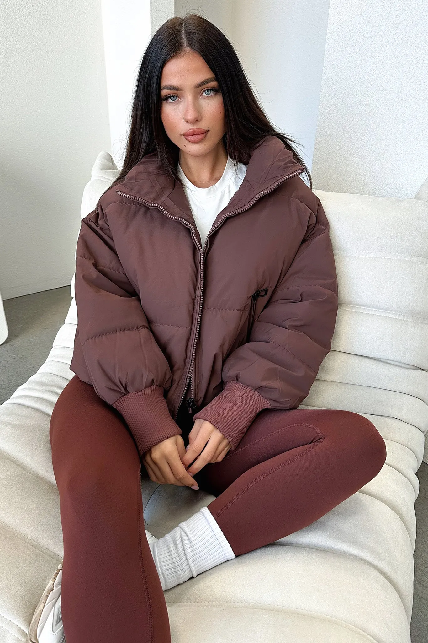 Ajax Puffer Jacket - Brown sold by Thats So Fetch product image thumbnail 4