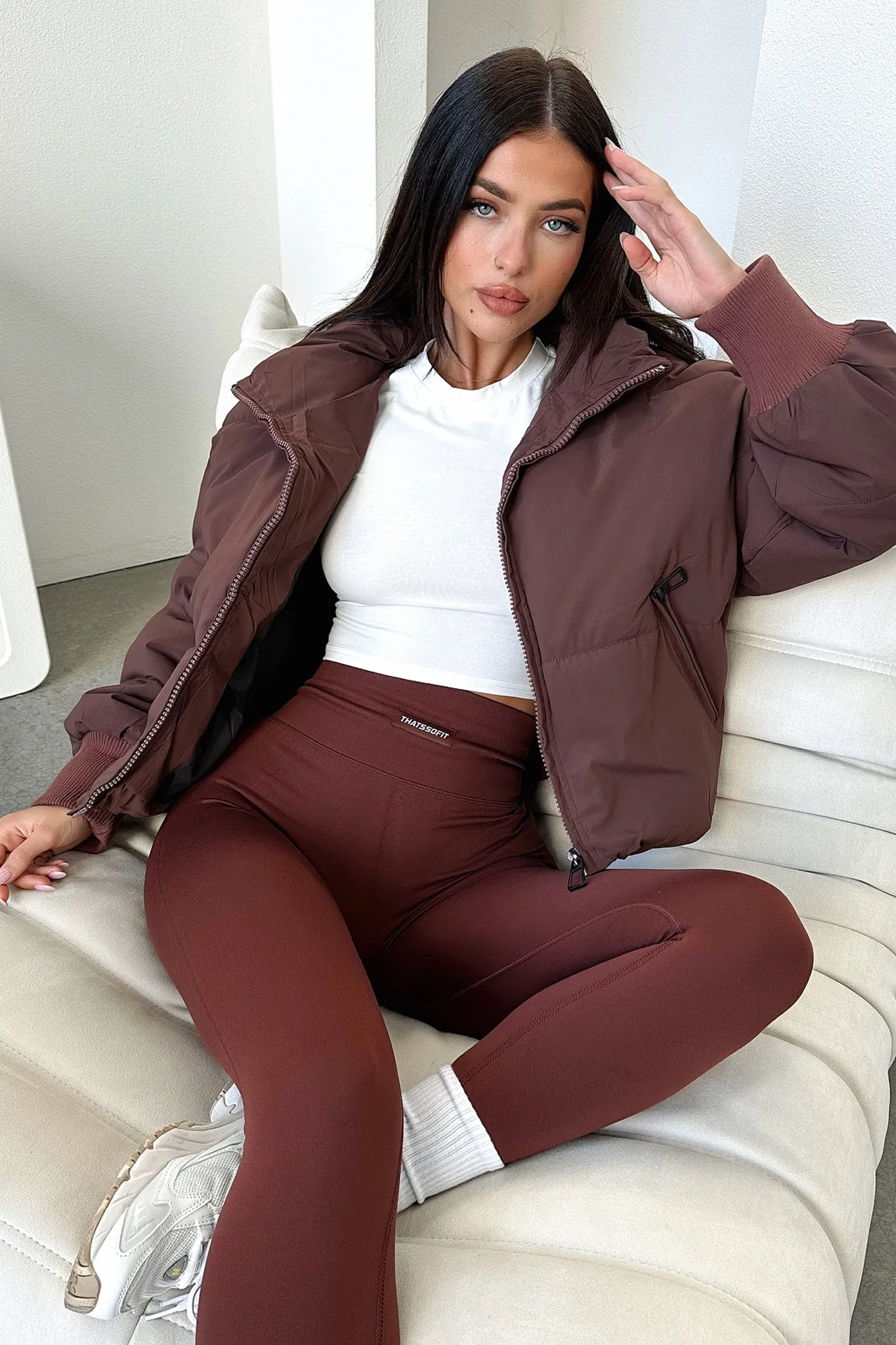 Ajax Puffer Jacket - Brown sold by Thats So Fetch