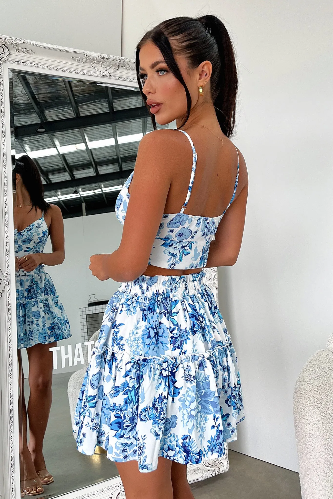 Tahan Skirt - Blue Floral sold by Thats So Fetch product image thumbnail 5