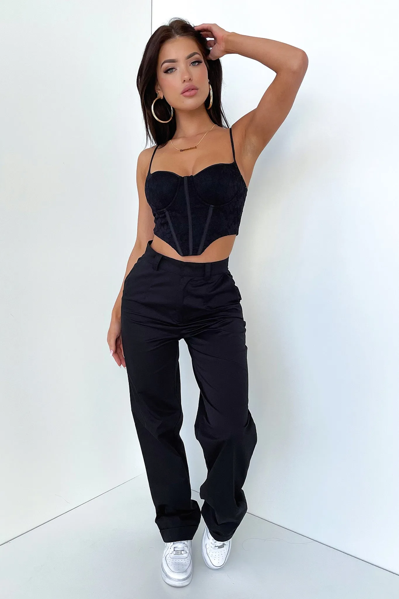 Marko Lace Corset - Black sold by Thats So Fetch product image thumbnail 4