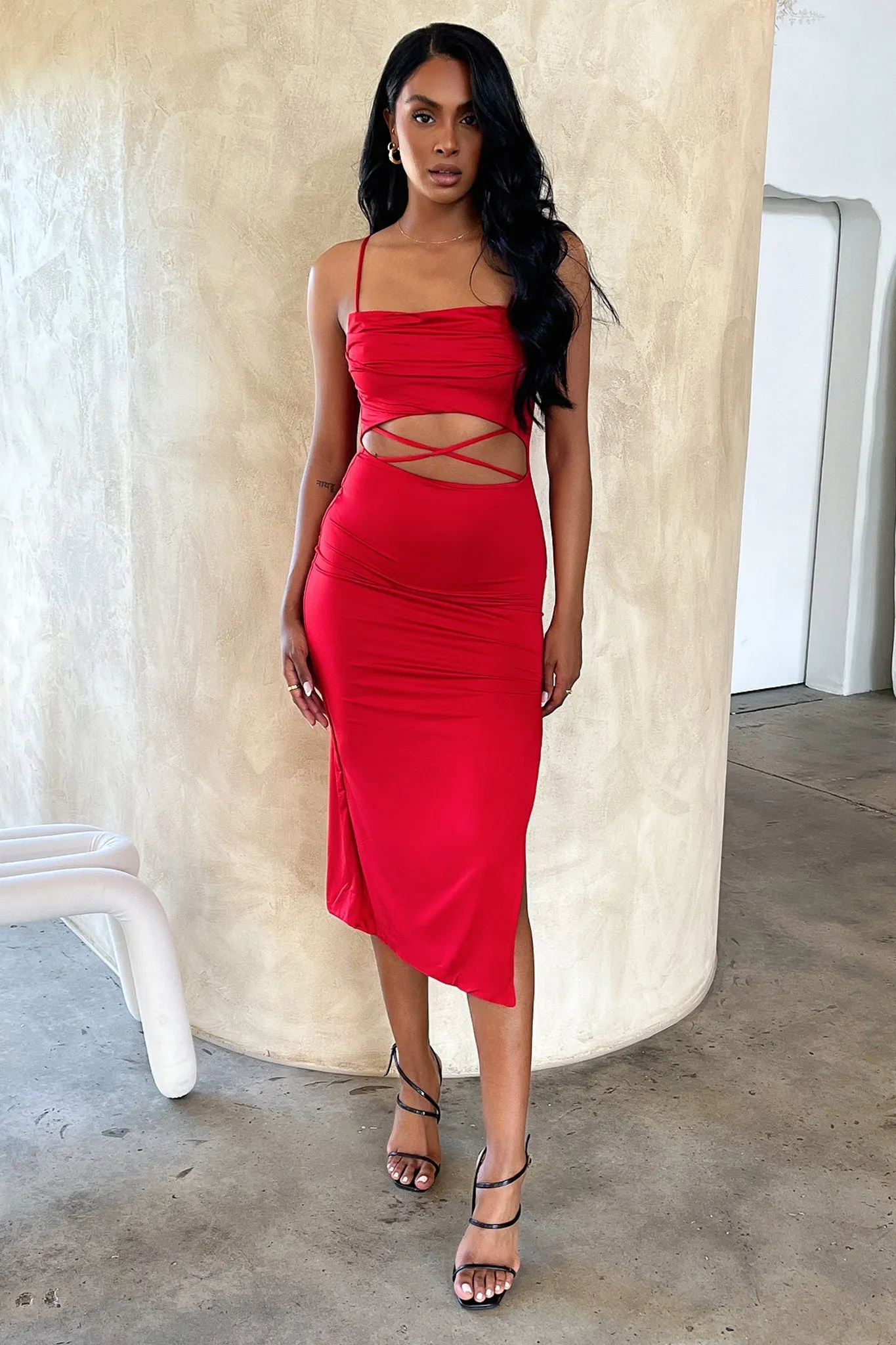 Releck Midi Dress - Red sold by Thats So Fetch product image thumbnail 2