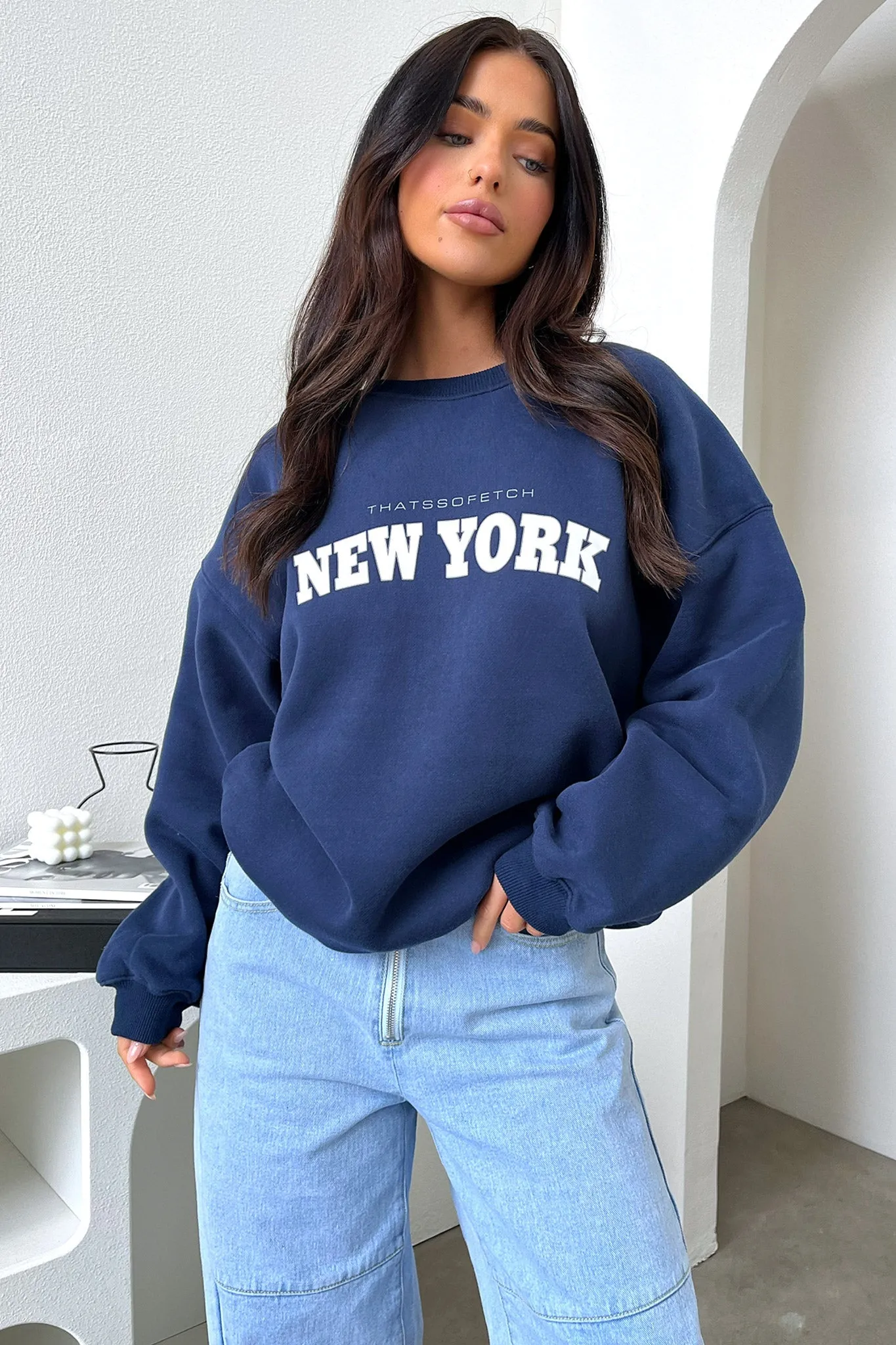 New York Crewneck - Navy sold by Thats So Fetch product image thumbnail 4
