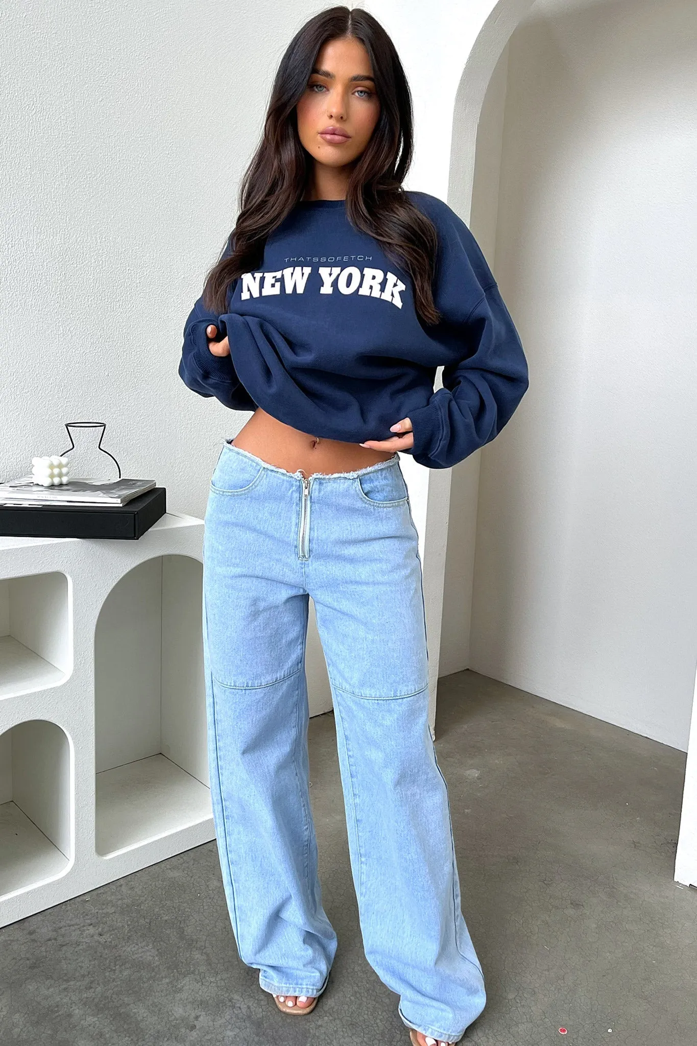 New York Crewneck - Navy sold by Thats So Fetch product image thumbnail 3
