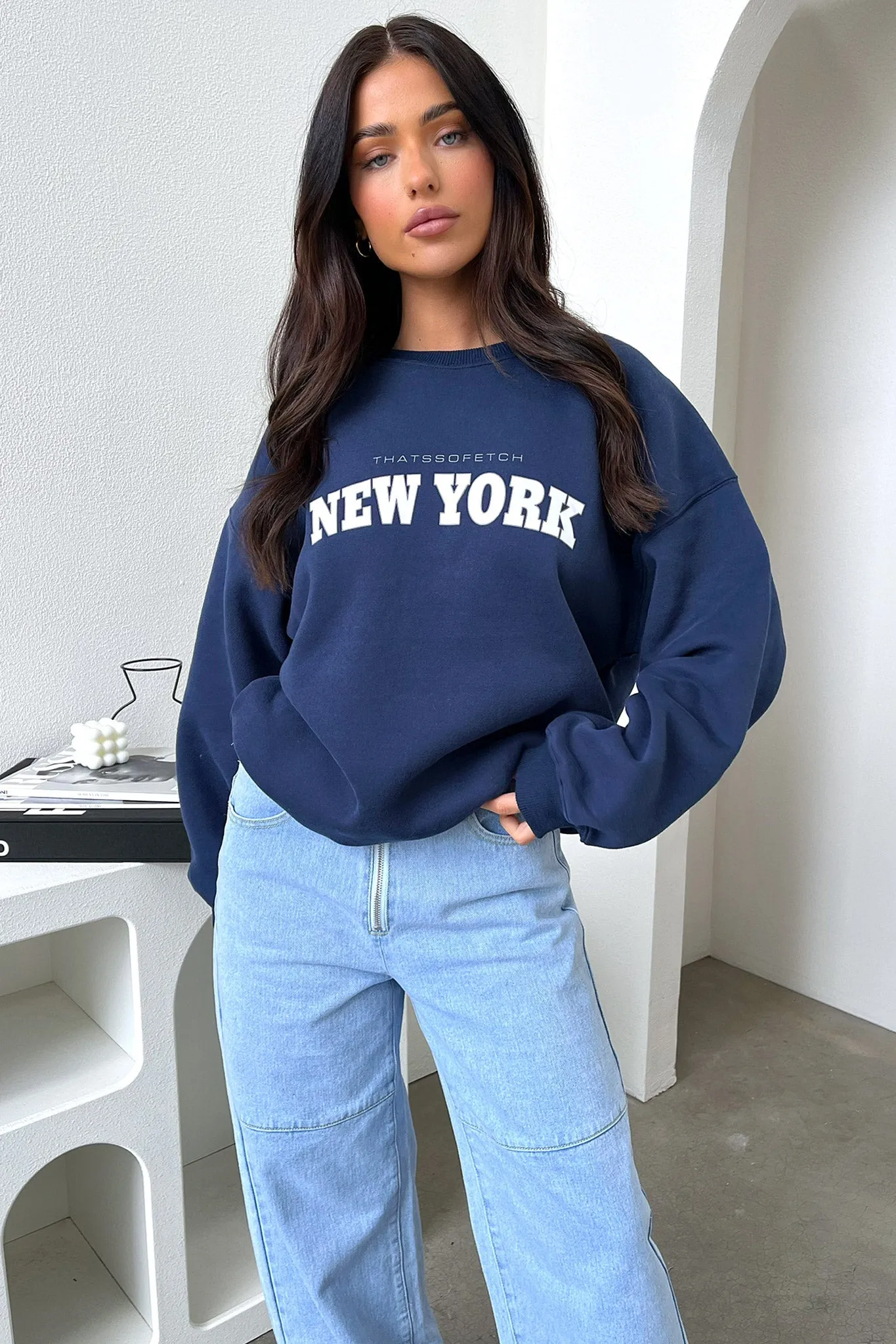 New York Crewneck - Navy sold by Thats So Fetch product image thumbnail 2