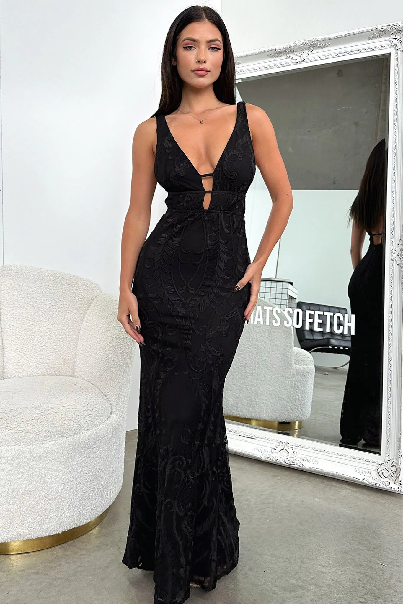 Kaia Maxi Dress - Black sold by Thats So Fetch