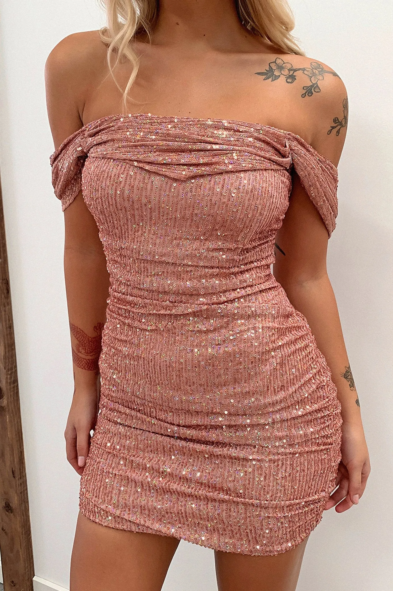 Nara Dress - Pink Sequin sold by Thats So Fetch product image thumbnail 2