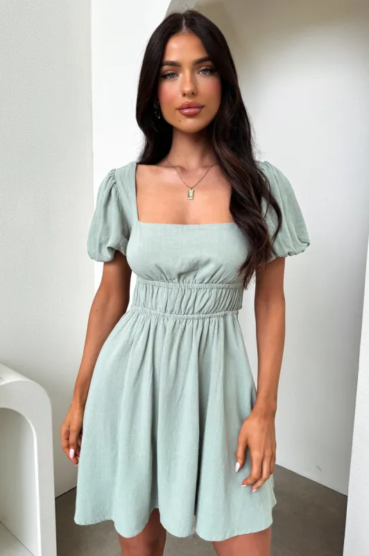 Whitney Dress - Sage sold by Thats So Fetch