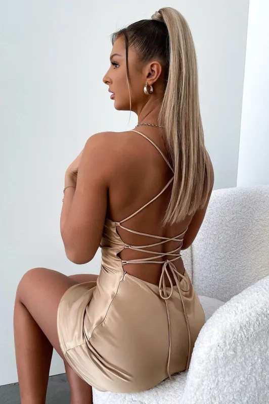 Amaya Dress - Gold sold by Thats So Fetch