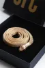 Gold metal chain link snake belt sold by Scott Fraser Collection