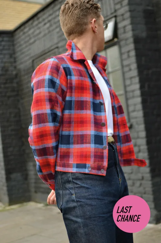 Blue and red check Cruz jacket (Boccia edition) made by Scott Fraser Collection