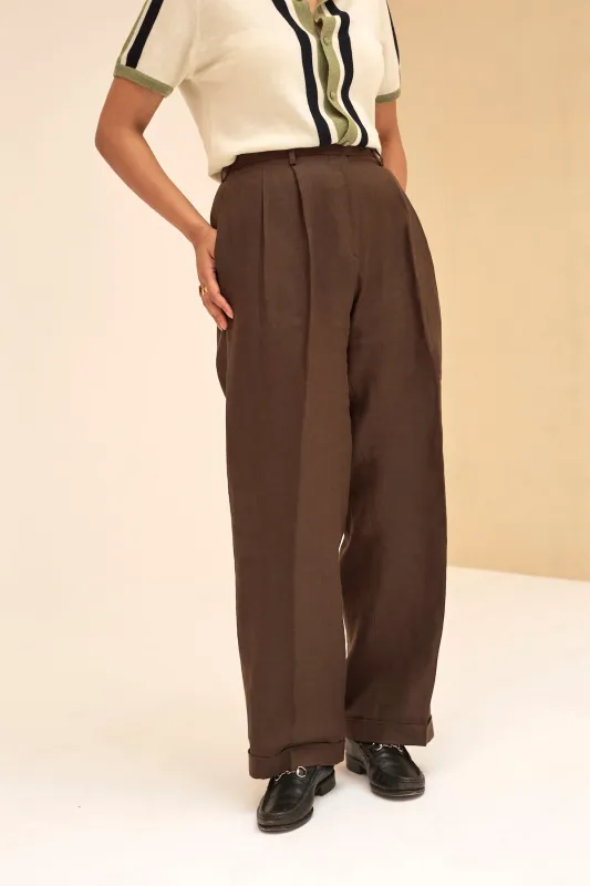 Classic wide-leg trouser - womens (made in 40+ fabric options) sold by Scott Fraser Collection