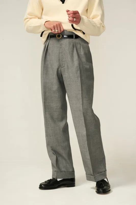 Classic wide-leg trouser (made in 40+ fabric options) sold by Scott Fraser Collection
