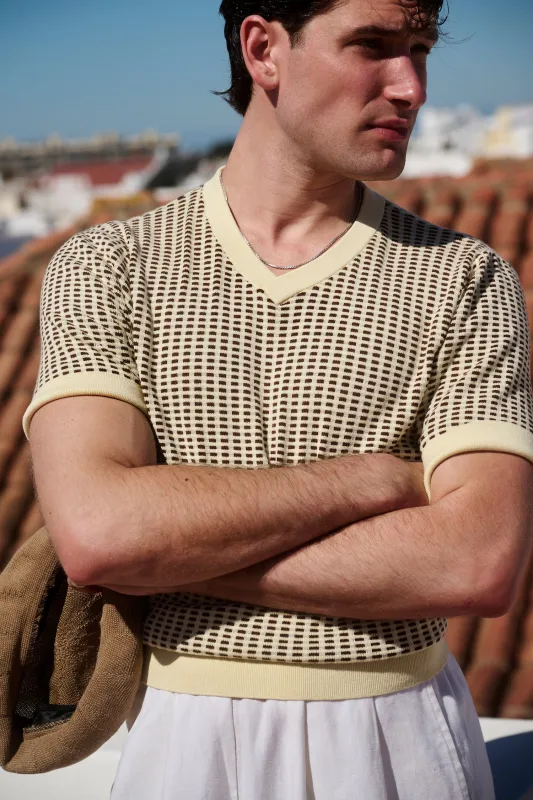 Quadra knit top made by Scott Fraser Collection