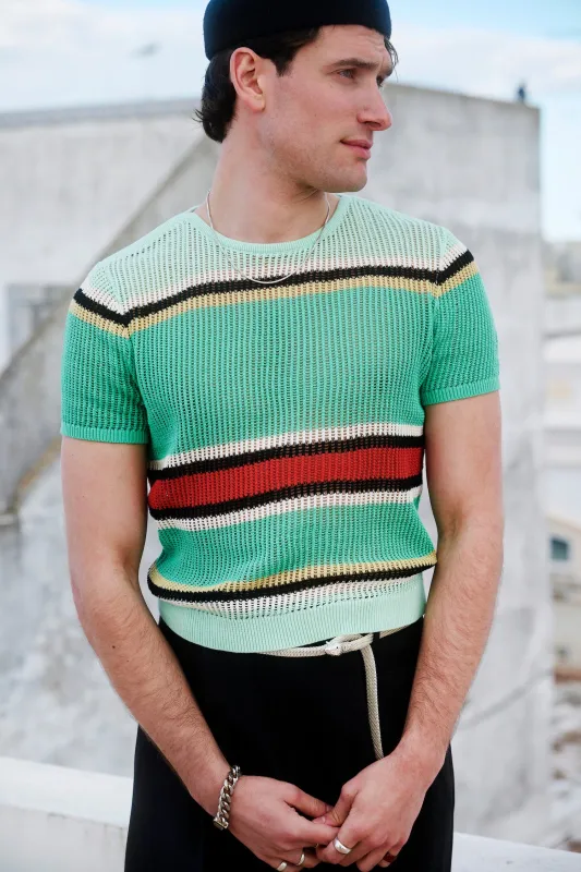 Net knit top made by Scott Fraser Collection