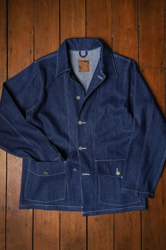 Patch pocket denim jacket made by Scott Fraser Collection