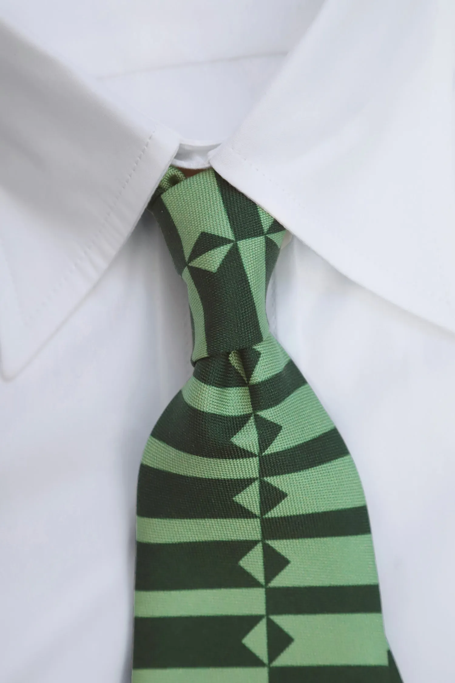Geometric silk tie sold by Scott Fraser Collection product image thumbnail 3