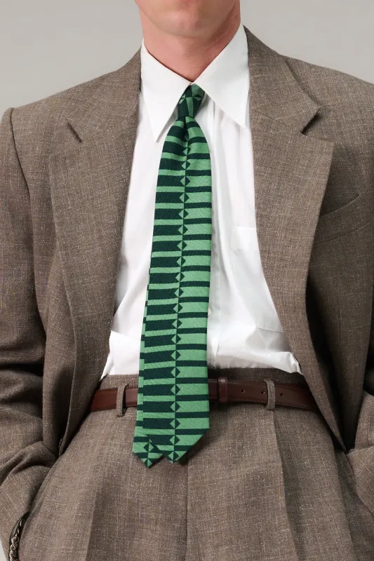 Geometric silk tie made by Scott Fraser Collection