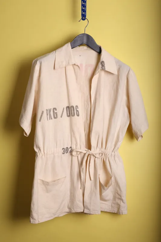 Flour Sack Drawstring Shirt/Jacket made by Scott Fraser Collection