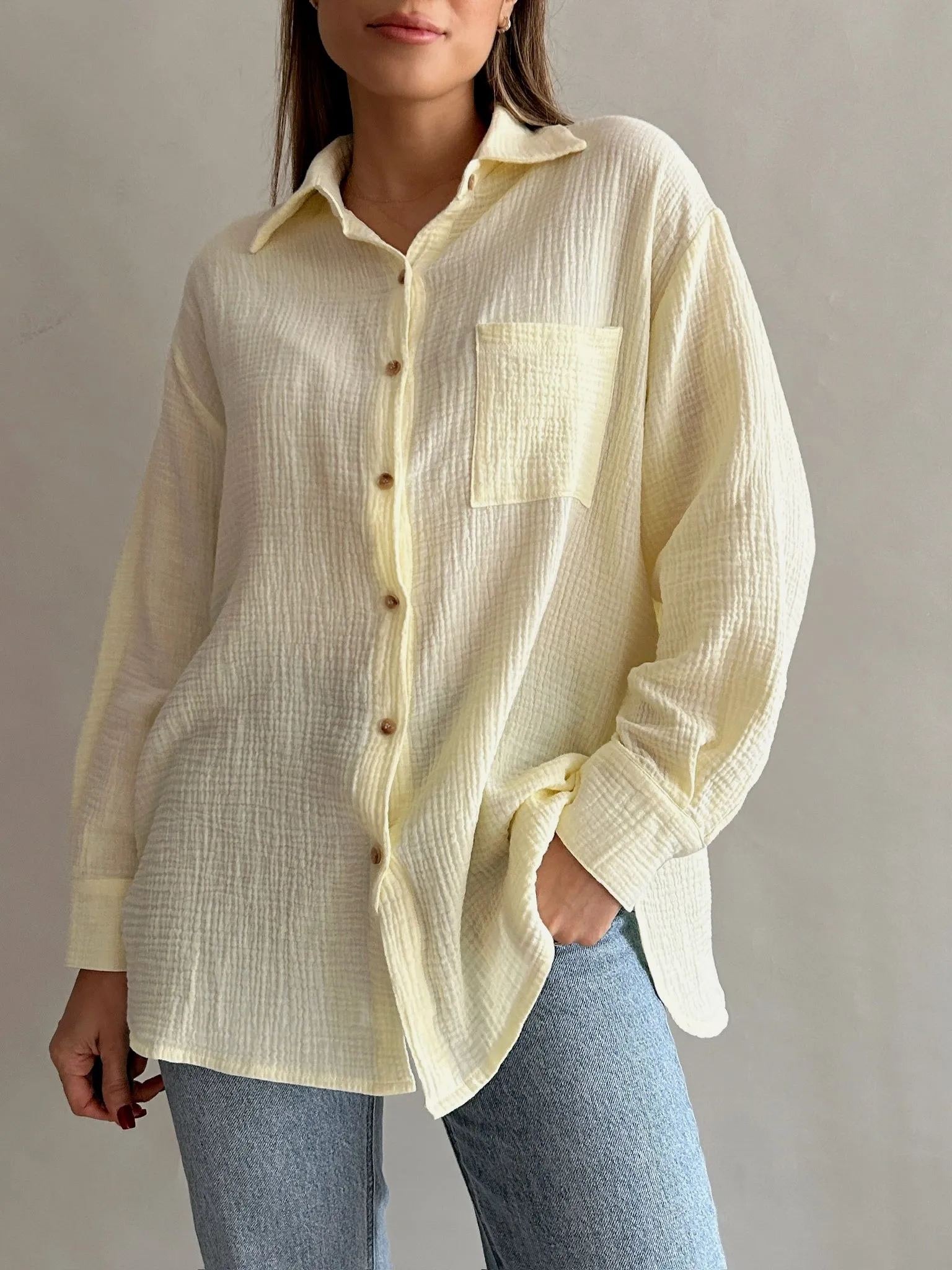 Coastal Shirt // Lemon sold by SOTE the Label product image thumbnail 2