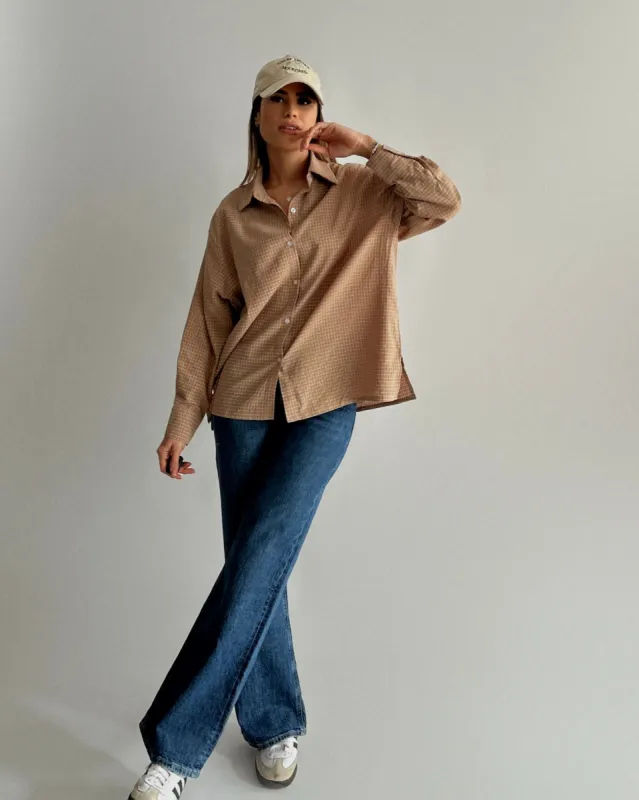 GRID SHIRT LS // KHAKI sold by SOTE the Label