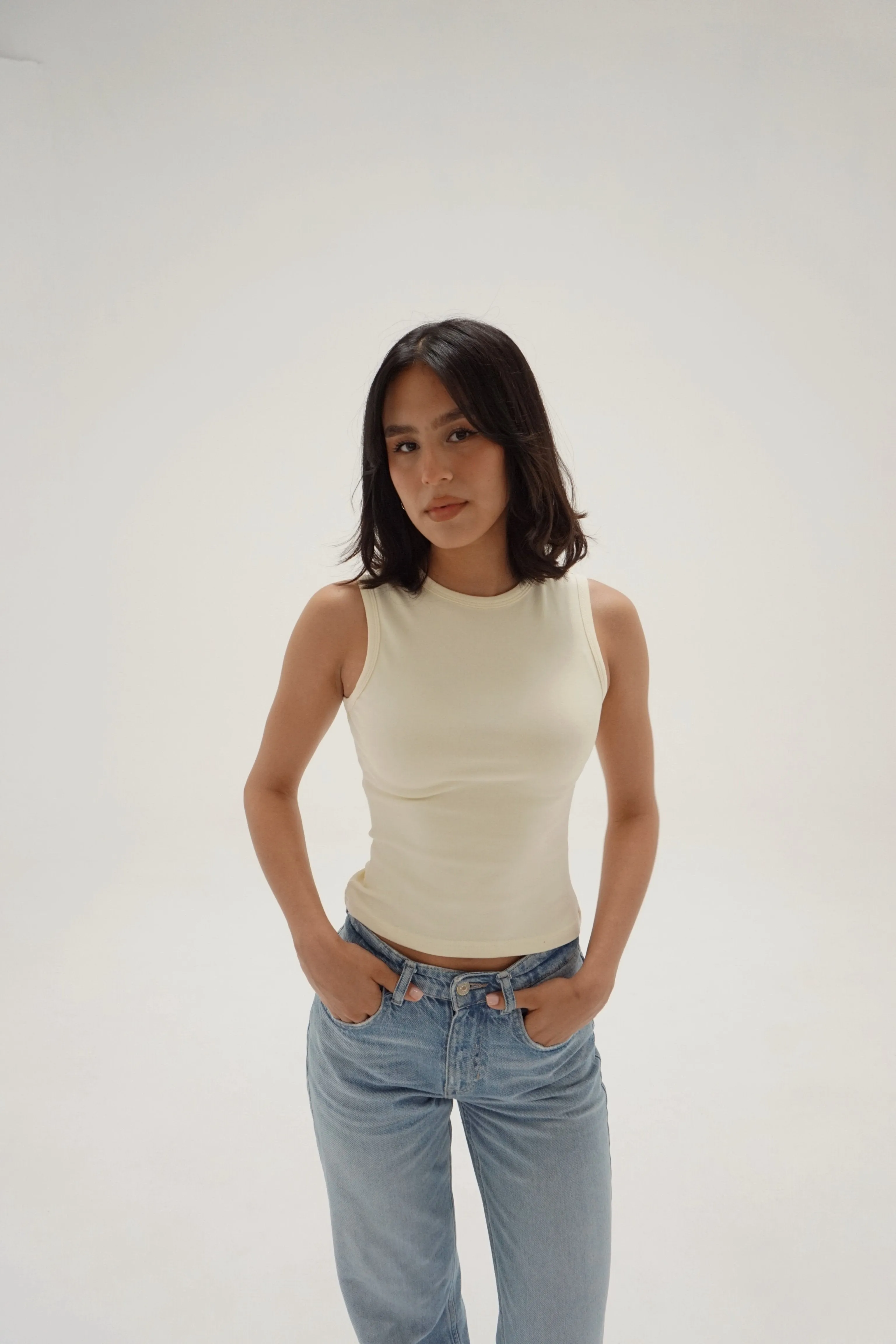 MUSCLE TANK // BUTTER sold by SOTE the Label