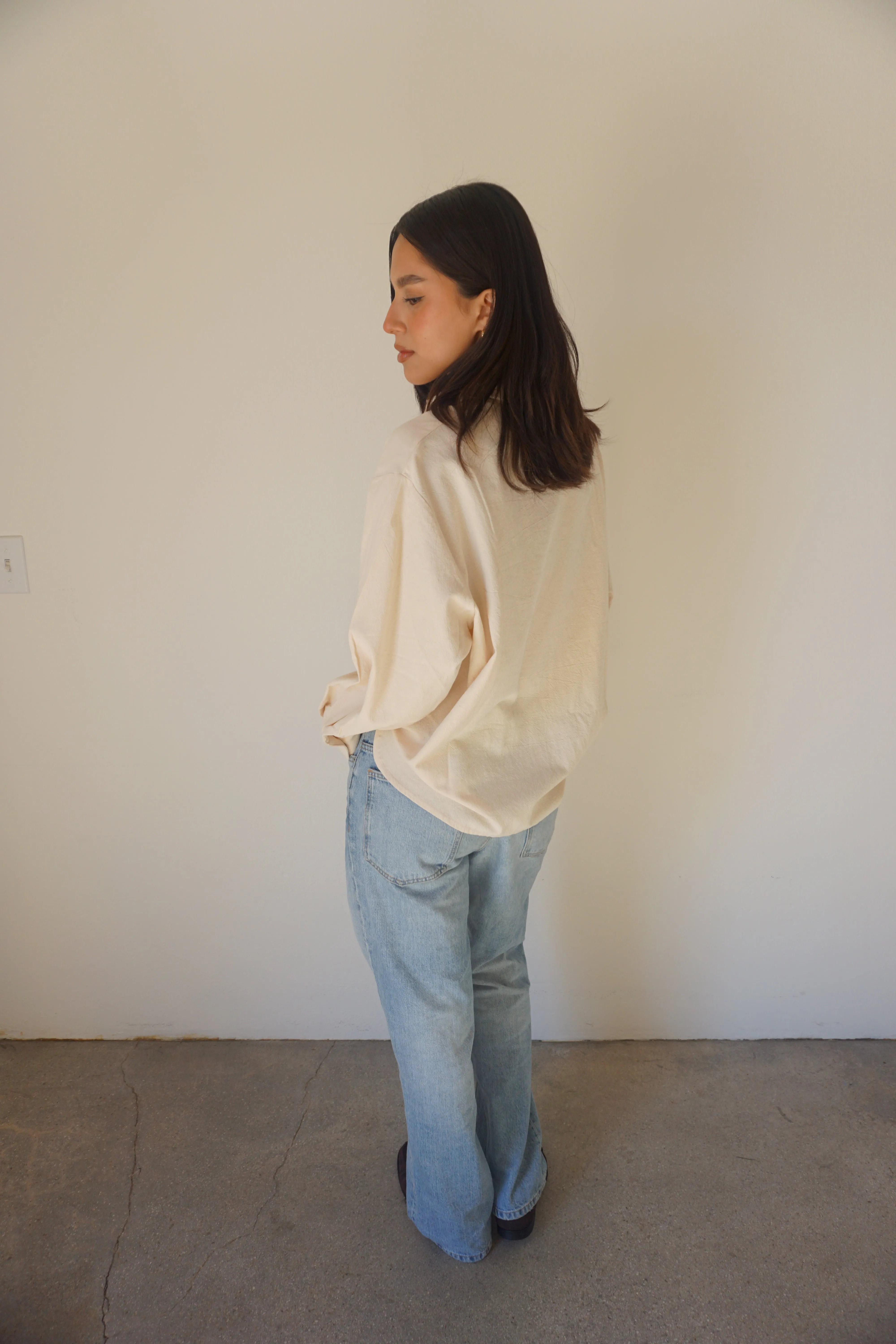 WASHED COTTON SHIRT // BUTTERCREAM sold by SOTE the Label product image thumbnail 3