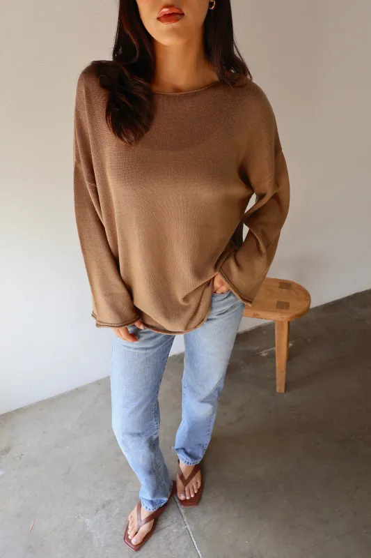 SOFTWEAR BOATNECK KNIT // CLAY made by SOTE the Label