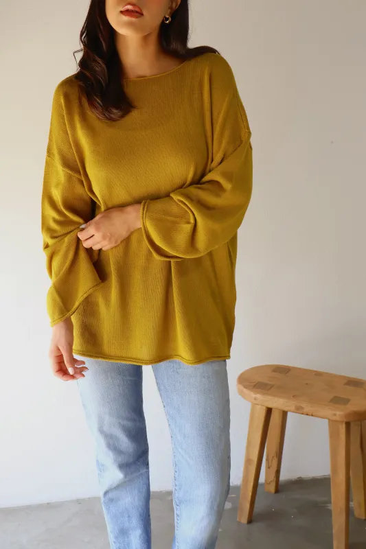 SOFTWEAR BOATNECK KNIT // CHARTREUSE made by SOTE the Label