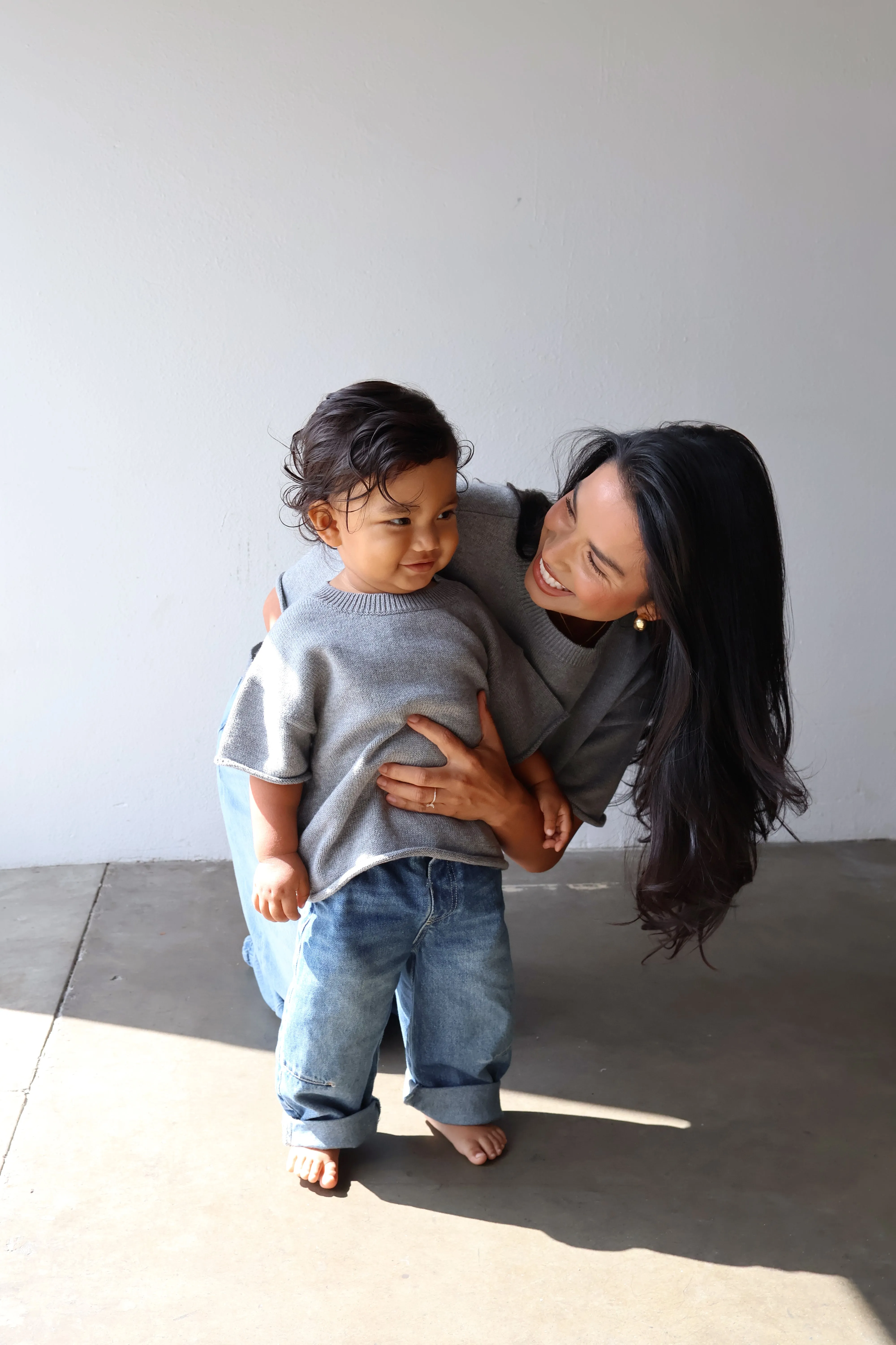 BOXY KNIT TEE - MOM // SLATE sold by SOTE the Label product image thumbnail 2