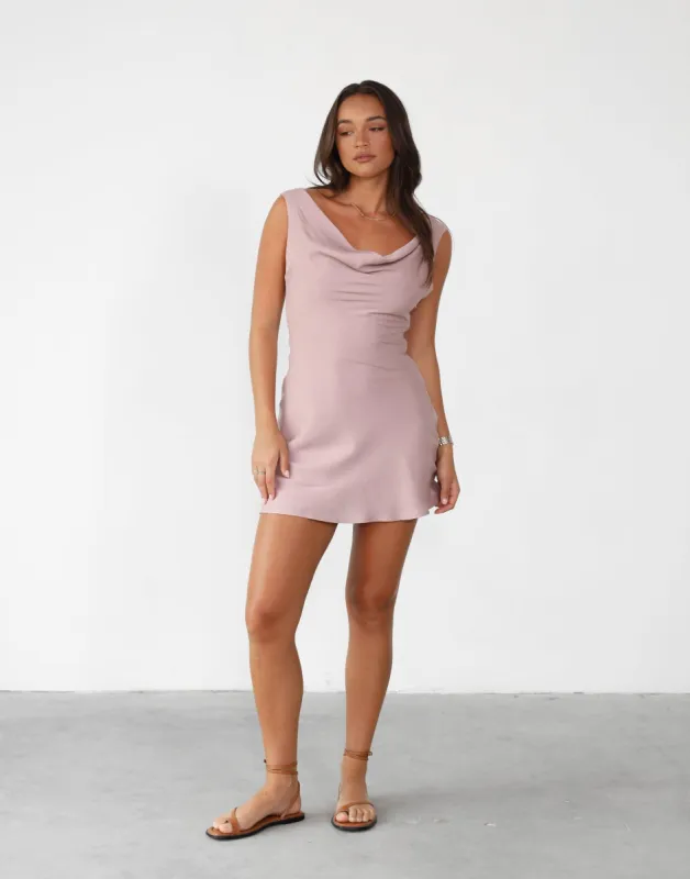 Imogen Mini Dress (Mauve) sold by Charcoal Clothing