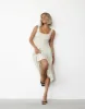 Kella Denim Maxi Dress (Beige) sold by Charcoal Clothing