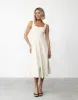 Kella Denim Maxi Dress (Beige) sold by Charcoal Clothing