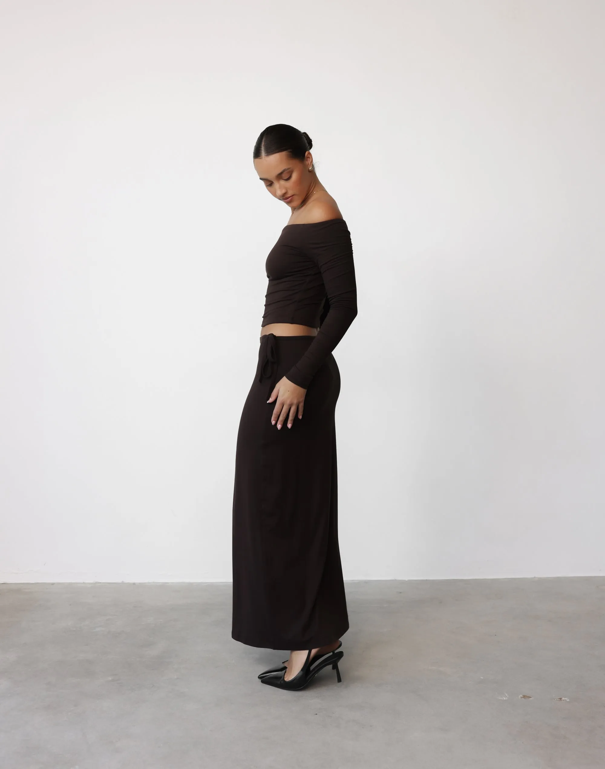 Noni Maxi Skirt (Chocolate) sold by Charcoal Clothing product image thumbnail 3
