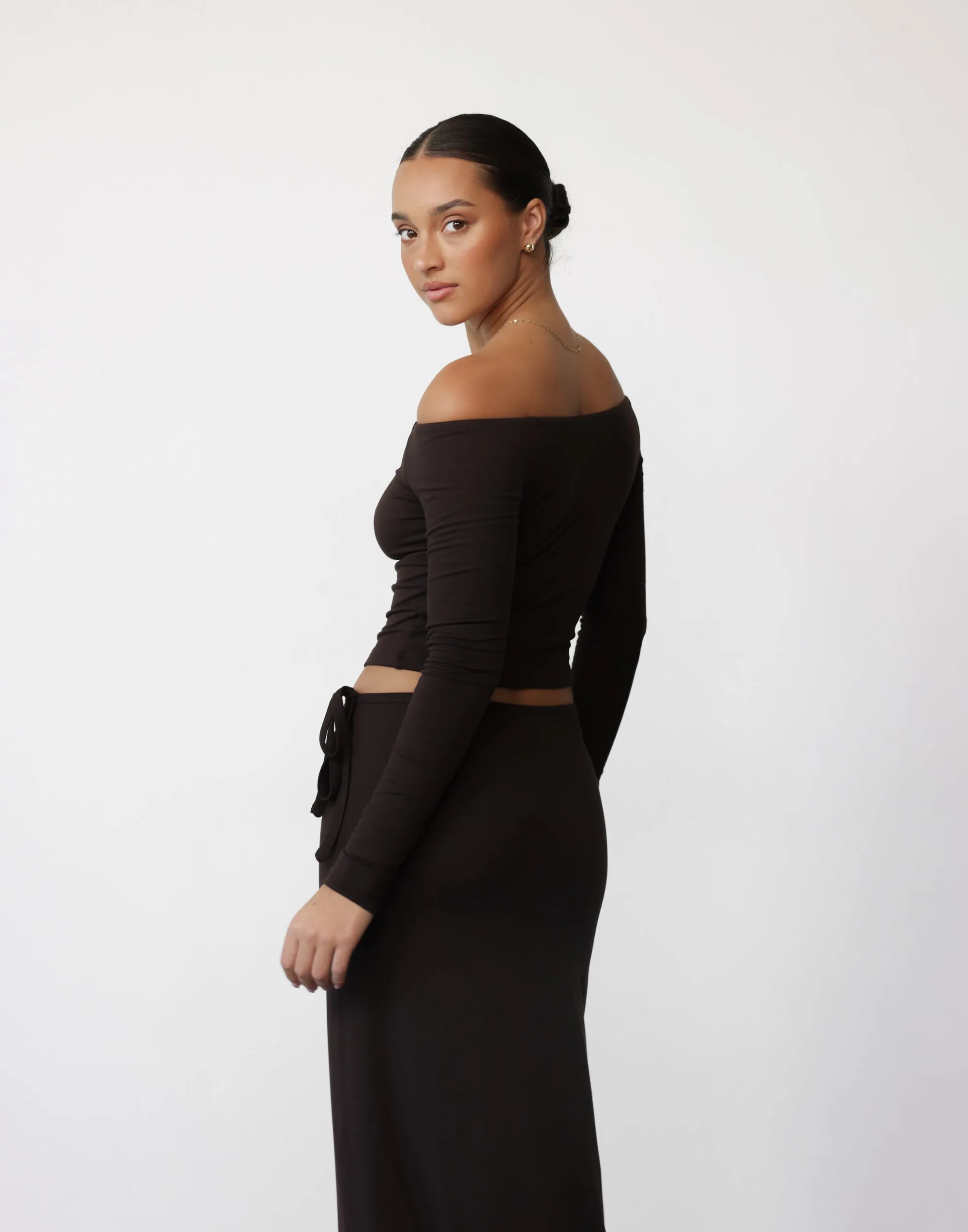 Noni Maxi Skirt (Chocolate) sold by Charcoal Clothing product image thumbnail 5