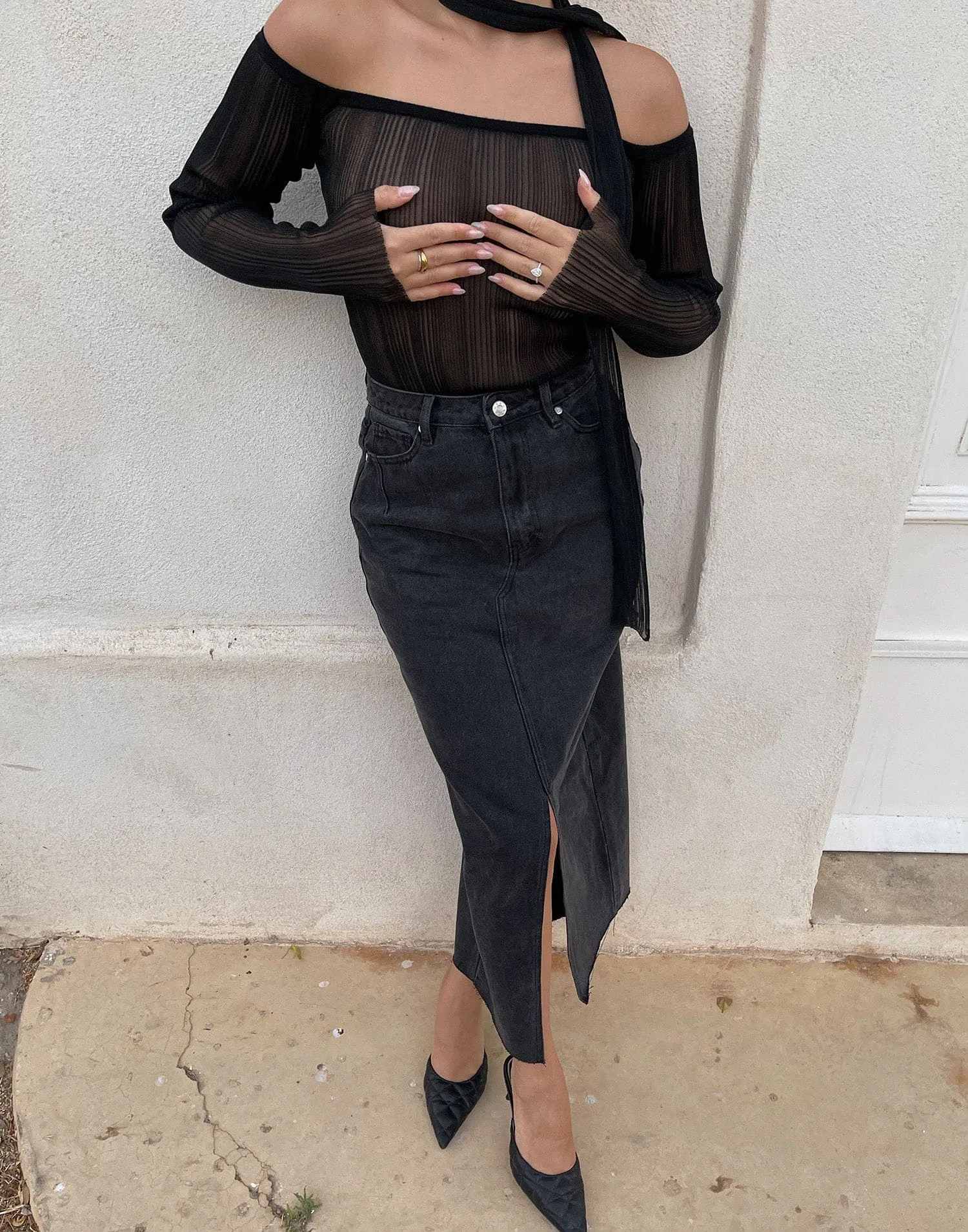 Juniper Long Sleeve Top (Black) sold by Charcoal Clothing product image thumbnail 2