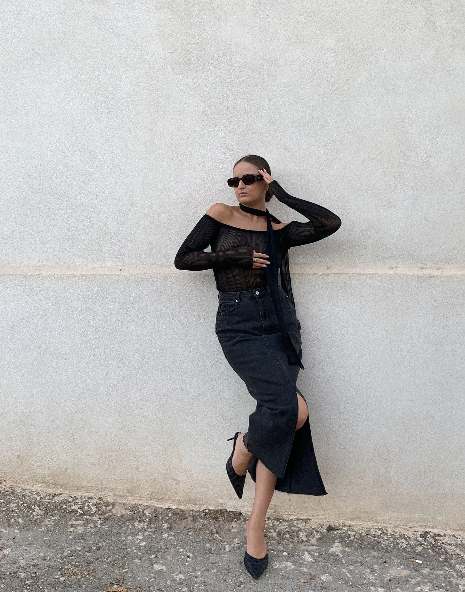 Juniper Long Sleeve Top (Black) sold by Charcoal Clothing product image thumbnail 4