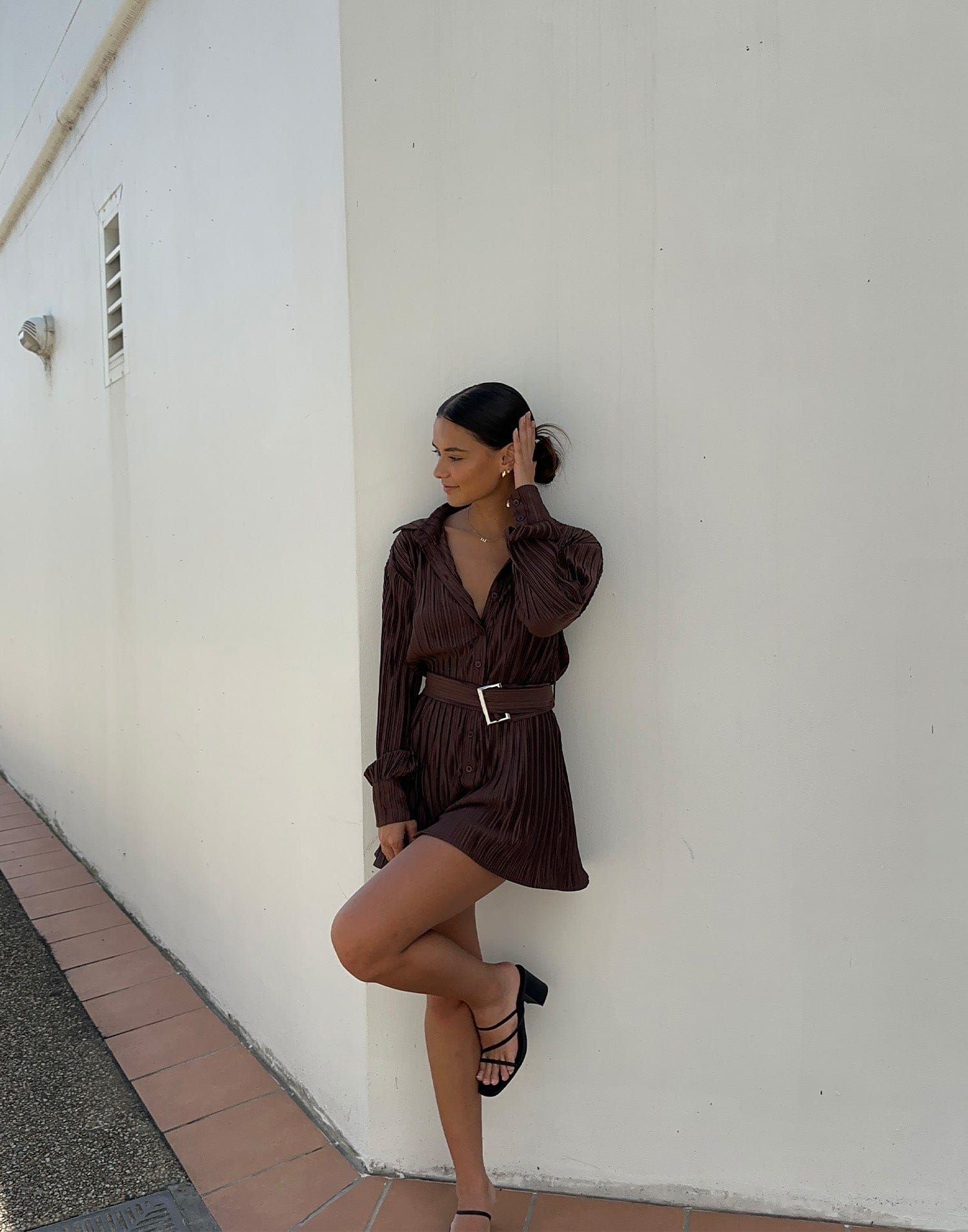 Heart Of Gold Mini Dress (Brown) sold by Charcoal Clothing product image thumbnail 2