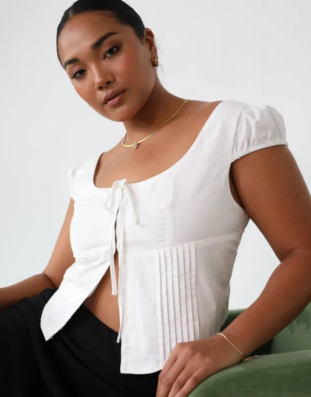 Faye Top (White) sold by Charcoal Clothing