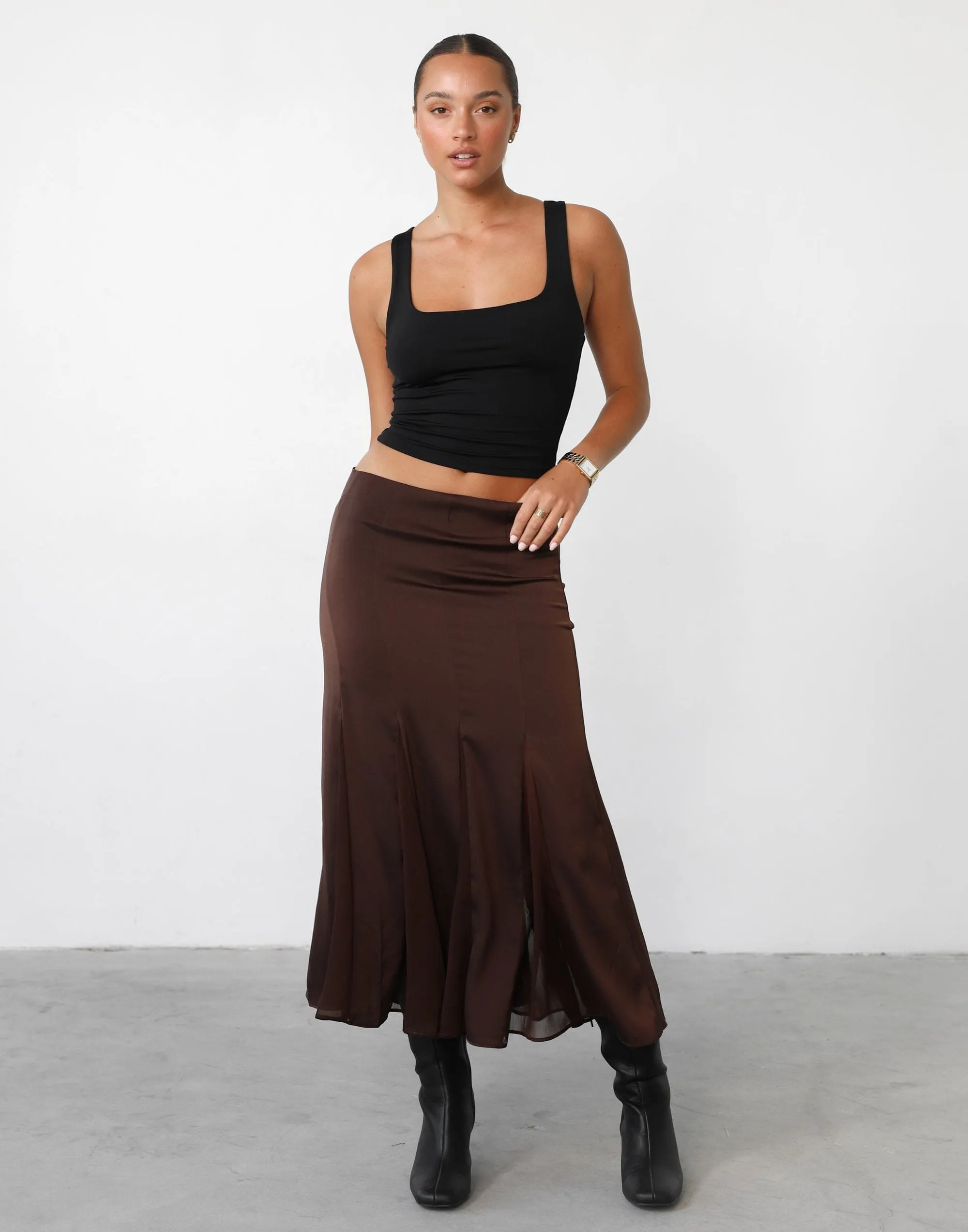 Rose Maxi Skirt (Chocolate) - By Lioness sold by Charcoal Clothing product image thumbnail 2