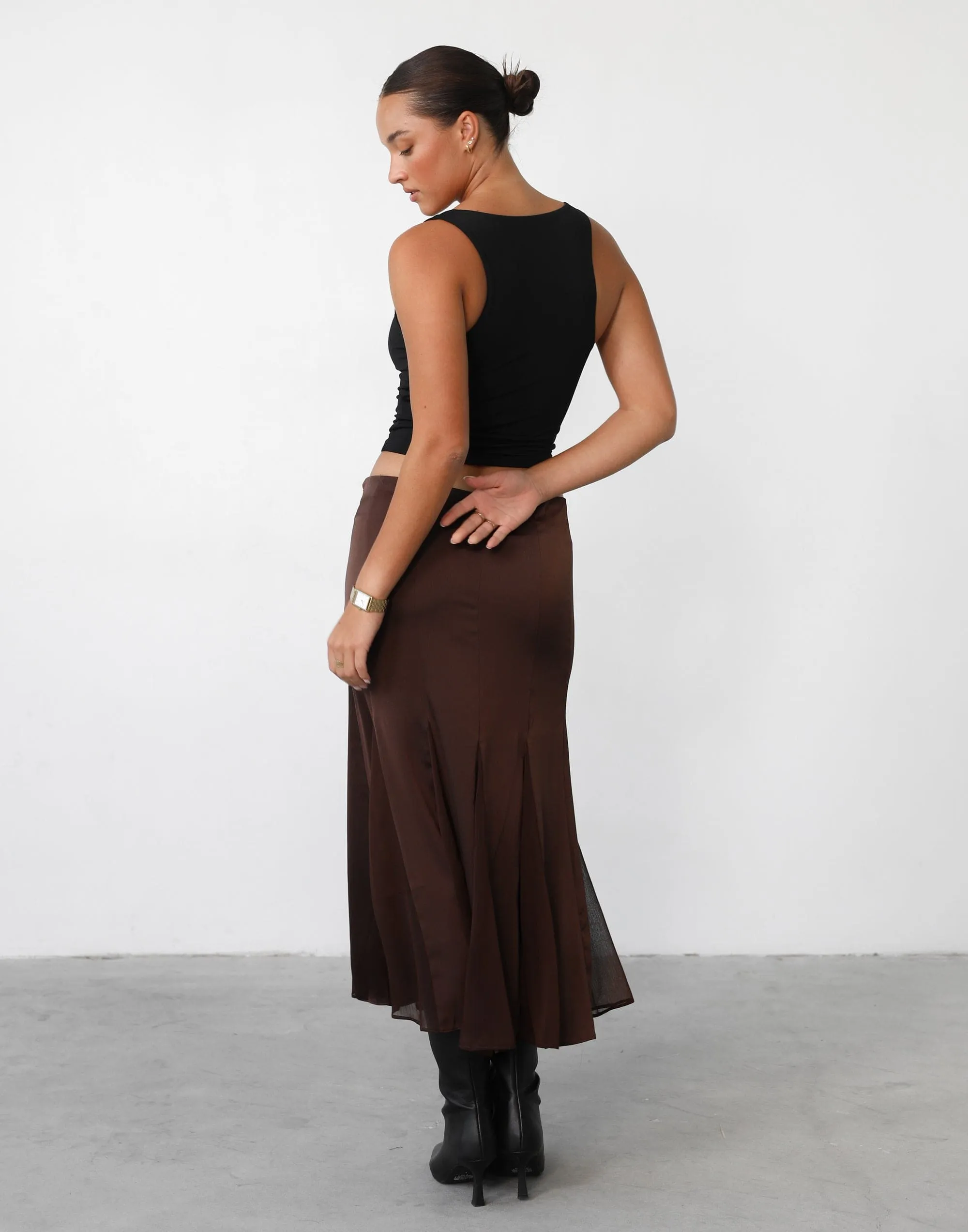 Rose Maxi Skirt (Chocolate) - By Lioness sold by Charcoal Clothing product image thumbnail 3