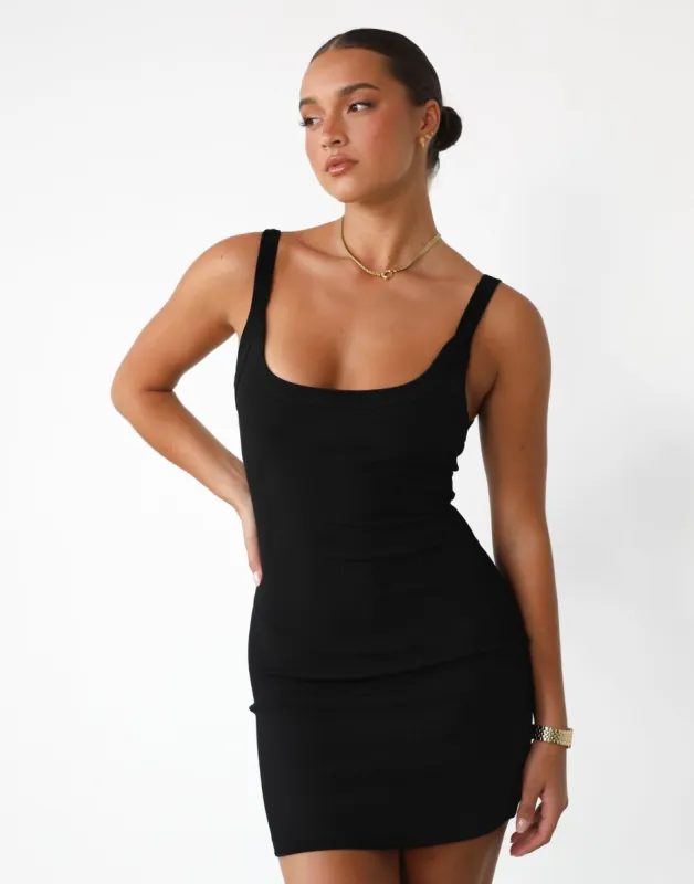 Skyler Mini Dress (Black) sold by Charcoal Clothing