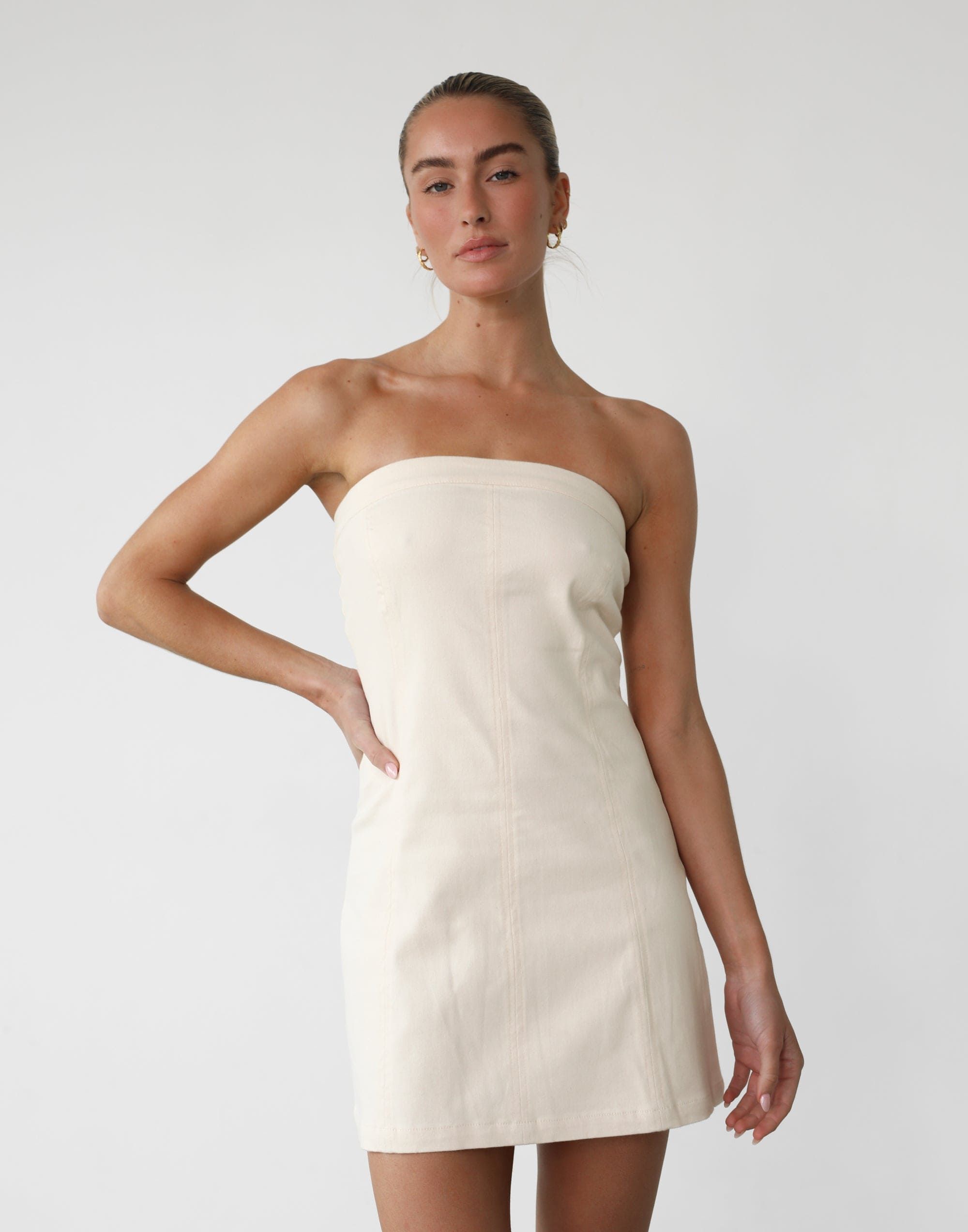 Lynden Mini Dress (Oat) sold by Charcoal Clothing product image thumbnail 2