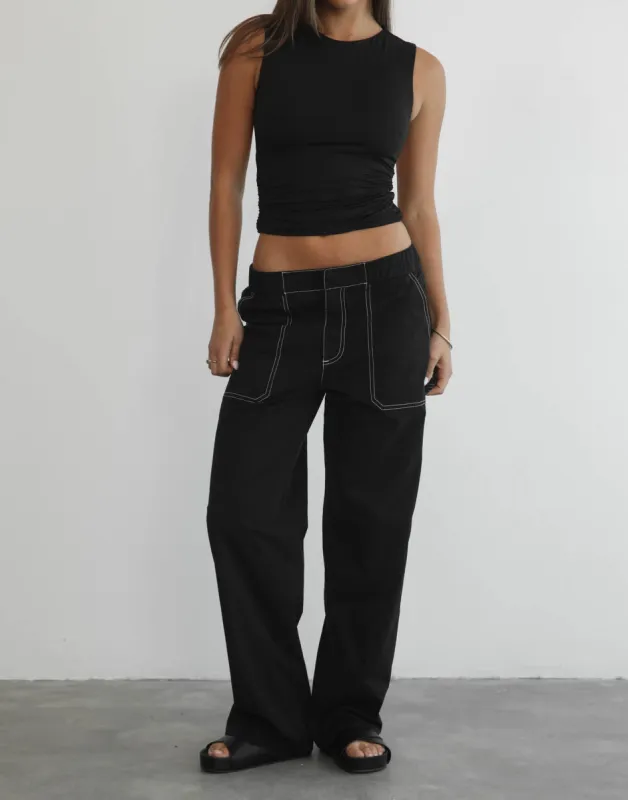 Fountain Tailored Pant (Onyx) - By Lioness sold by Charcoal Clothing