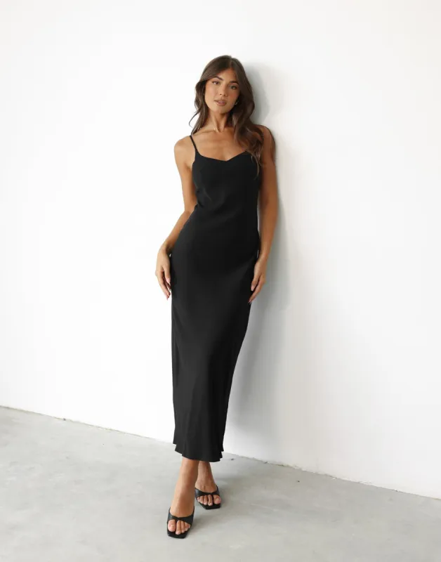 Rosalina Maxi Dress (Black) sold by Charcoal Clothing