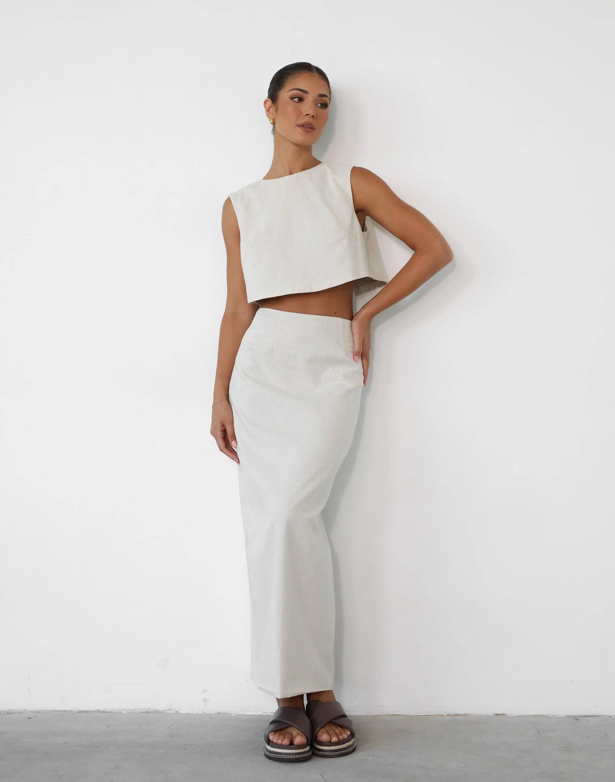 Como Linen Maxi Skirt (Oat) sold by Charcoal Clothing product image thumbnail 2