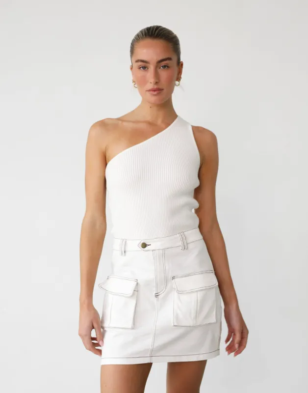 Riya Mini Skirt (White) sold by Charcoal Clothing