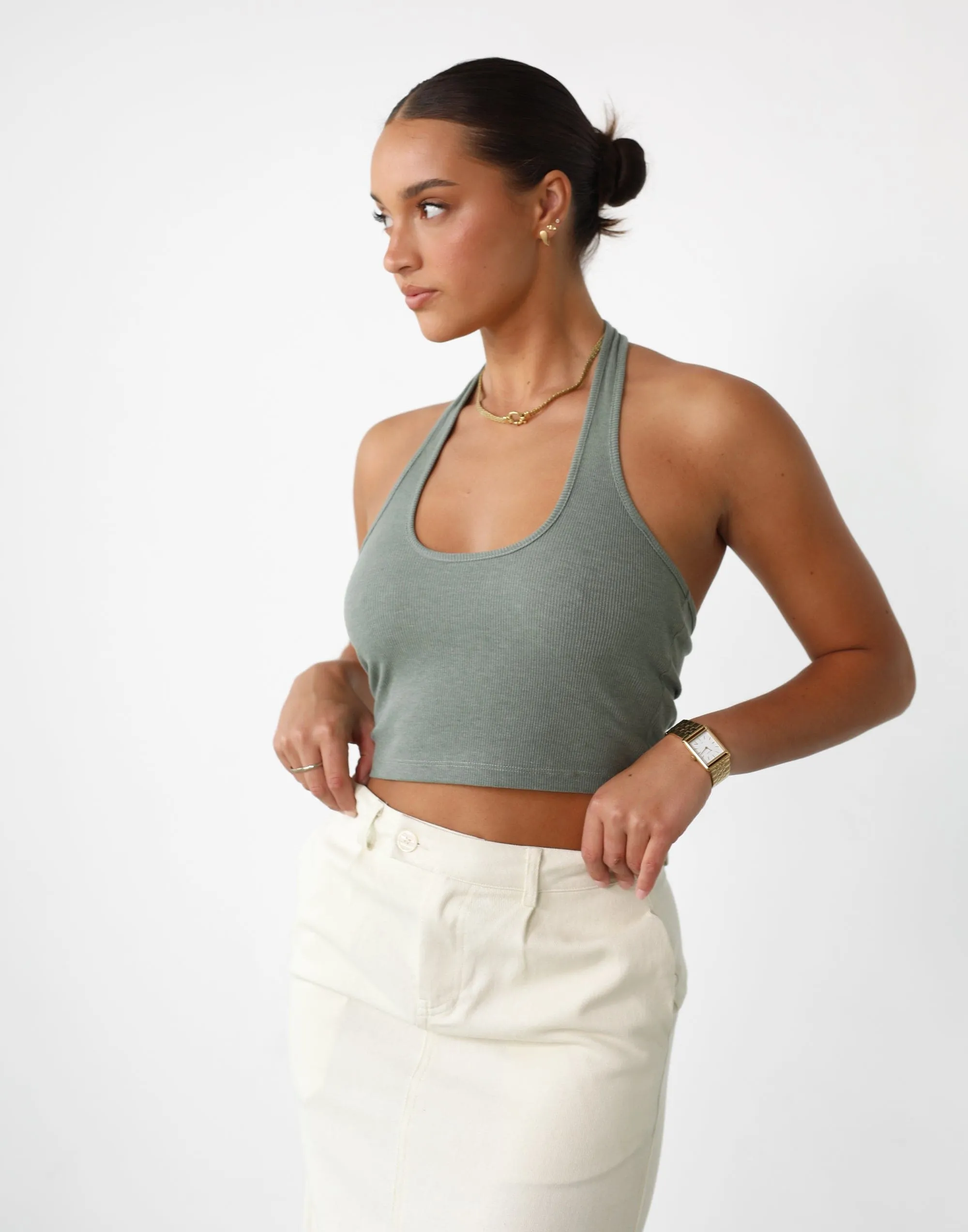 Eve Top (Olive) sold by Charcoal Clothing product image thumbnail 2
