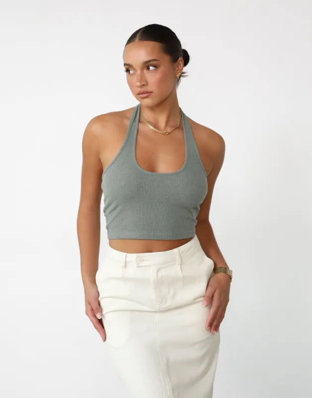 Eve Top (Olive) sold by Charcoal Clothing